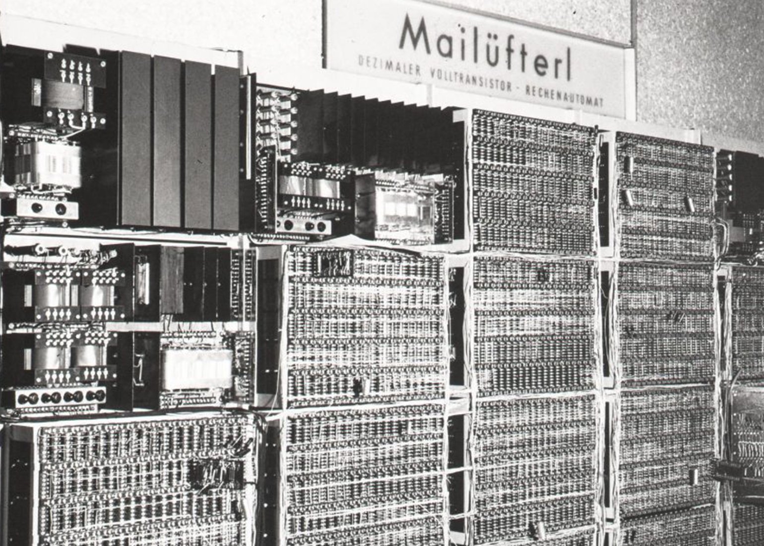  When measuring 4m × 2.5m × 0.5m was considered small: The completed Mailüfterl. 