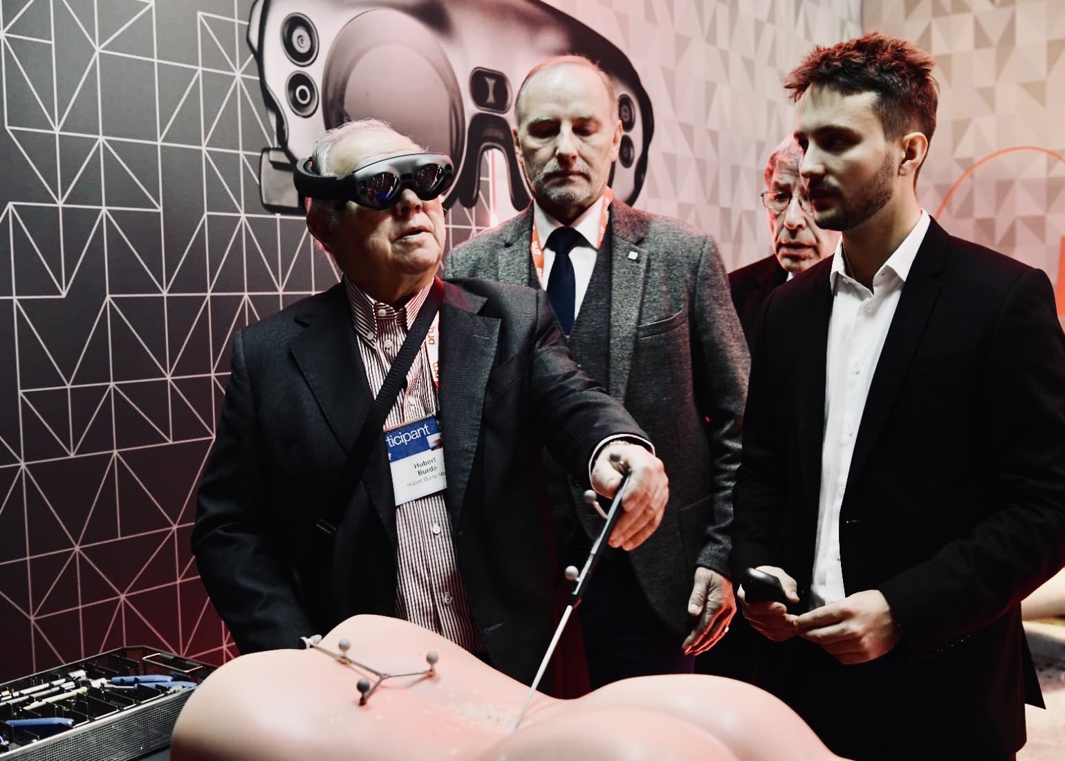 Jakob Troidl presenting the Mixed Reality Application of Brainlab&Magic Leap at the DLD Conference 2019 in Munich.