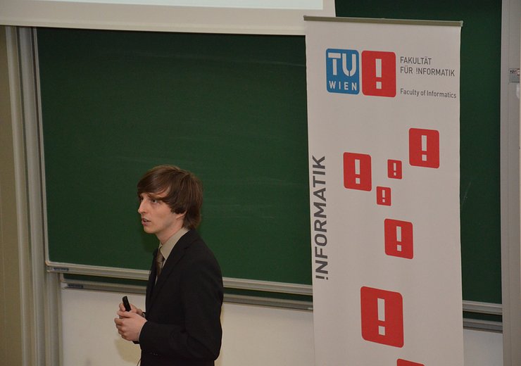 Christian Freude spricht über "Extending Separable Subsurface Scattering to Arbitrary Materials" — Picture: TU Wien Informatics