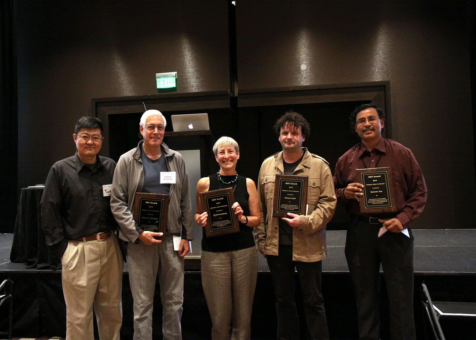 CAV Award winners 2015, Yuan Lu, Robert P. Kurshan, Orna Grumberg, Helmut Veith, Somesh Jha