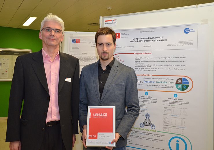 Best Poster Award an Manuel Mertl — Picture: TU Wien Informatics
