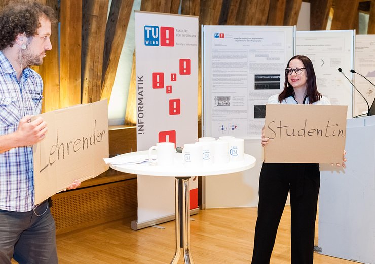 Projektpräsentation durchSTARTen in die Informatik - mit G. Futschek, G. Kappel, B. Standl-Gruber, E. Wetzinger — Picture: Jan Gott / TU Wien