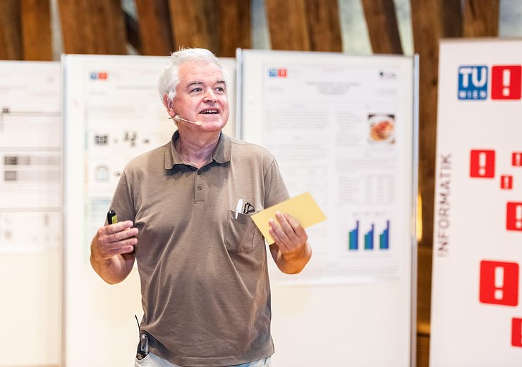 Projektpräsentation durchSTARTen in die Informatik - mit G. Futschek, G. Kappel, B. Standl-Gruber, E. Wetzinger — Picture: Jan Gott / TU Wien