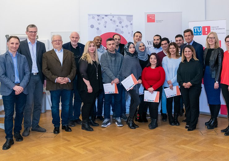 Welcome TU.code graduation 2019, Graduates and organisers at the graduation ceremony