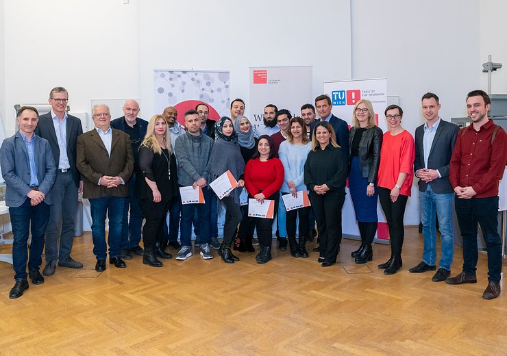 Welcome TU.code graduation 2019, Graduates and organisers at the graduation ceremony