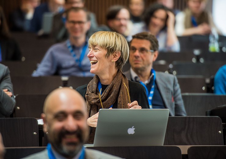 DigHum2019, Allison Stanger (Middelbury College) talked about “Consumers vs. Citizens: Freedom and Democracy’s Public Square in a Big Data World”. — Picture: Arnold Mike / TU Wien Informatics