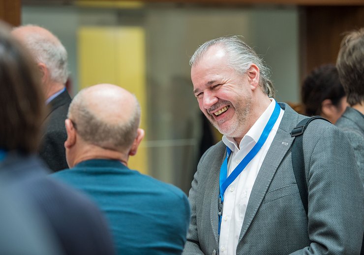 DigHum2019, Manfred Hauswirth (TU Berlin) presented “Fostering Local Excellence in a Global Context”. — Picture: Arnold Mike / TU Wien Informatics