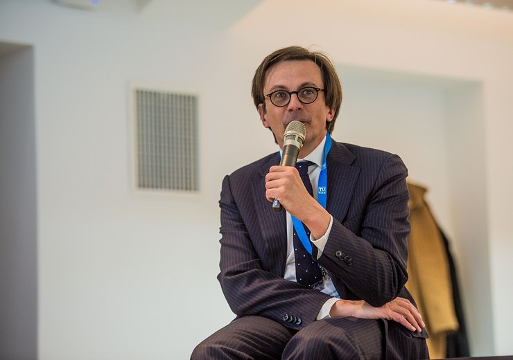 DigHum2019, Michael Stampfer from WWTF was co-organiser of the workshop. — Picture: Arnold Mike / TU Wien Informatics