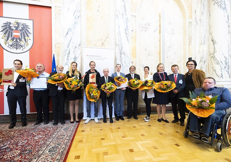 The winners and jury members of the 2019 WINTEC awards.
