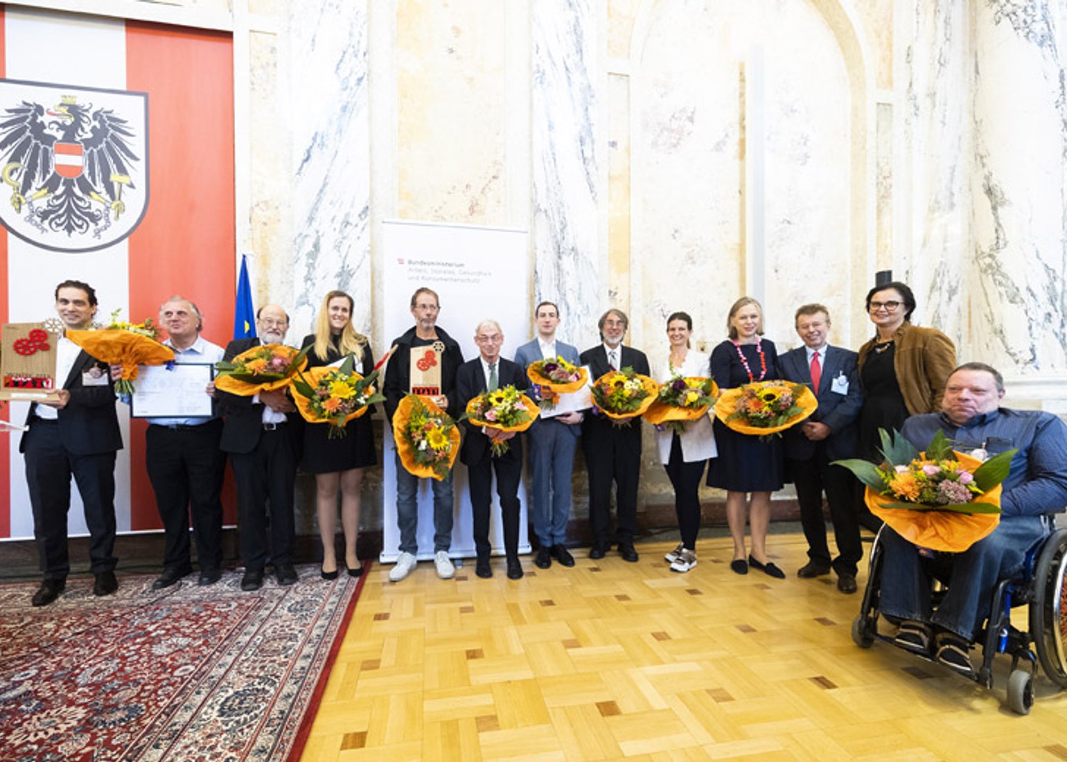 The winners and jury members of the 2019 WINTEC awards.