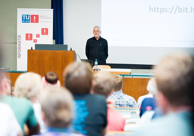 Manuel Blum is the Bruce Nelson University Professor of Computer Science at Carnegie Mellon University. — Picture: Jan Gott / TU Wien Informatics
