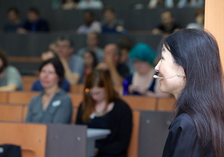 Jeannette Wing explained the importance of Computational Thinking. — Picture: Nadja Meister / TU Wien Informatics