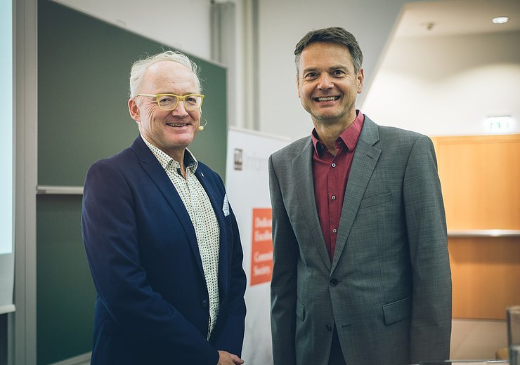 Toby Walsh and Stefan Szeider (fltr). — Picture: Amélie Chapalain / TU Wien Informatics