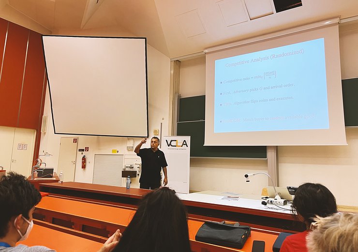 MFCS keynote speaker Vijay Vazirani (University of California) at MATCHUP 2022. — Picture: VCLA