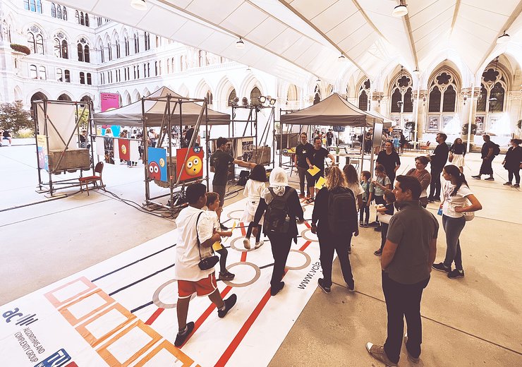 Over 1000 people experienced an algorithm first-hand this weekend. — Picture: Stefan Szeider