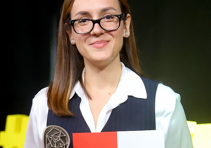 Award winner Shqiponja Ahmetaj. — Picture: PID/VOTAVA