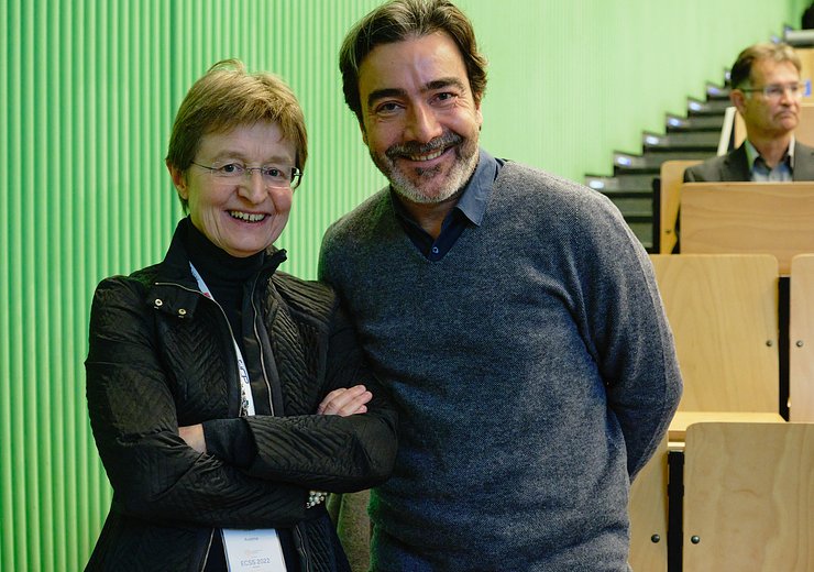 Dean Gerti Kappel with Jens Redmer of Google — Picture: Fabian Hammerl