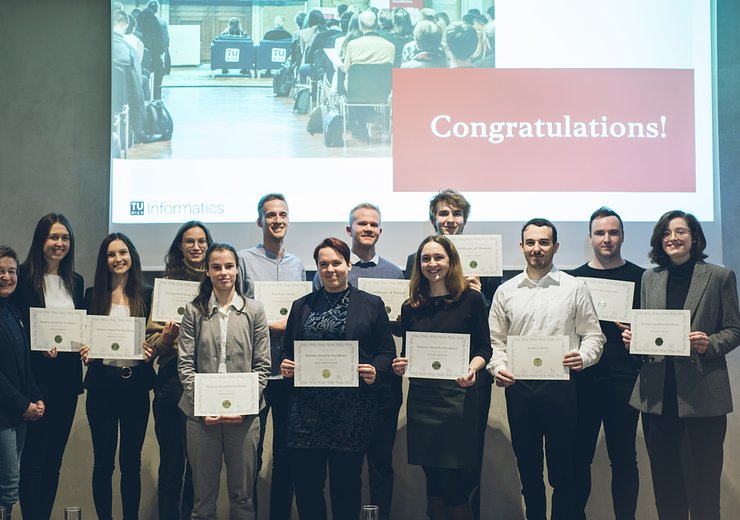 The awardees of the 35th Epilog. — Picture: Amélie Chapalain / TU Wien Informatics