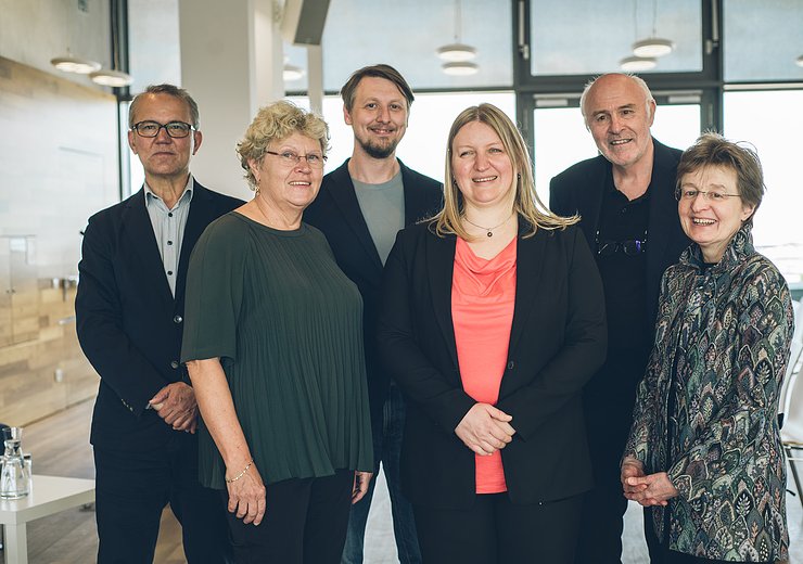 Martin Fritz, Sabine Seidler, Peter Knees, Julia Neidhardt, Hannes Werthner and Gerti Kappel (fltr). — Picture: Amélie Chapalain / TU Wien Informatics