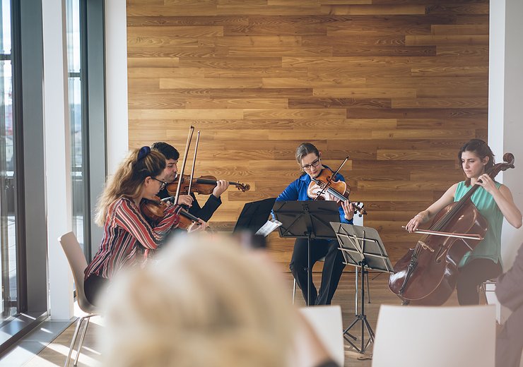 Amai Quartet accompanied the event musically. — Picture: Amélie Chapalain / TU Wien Informatics