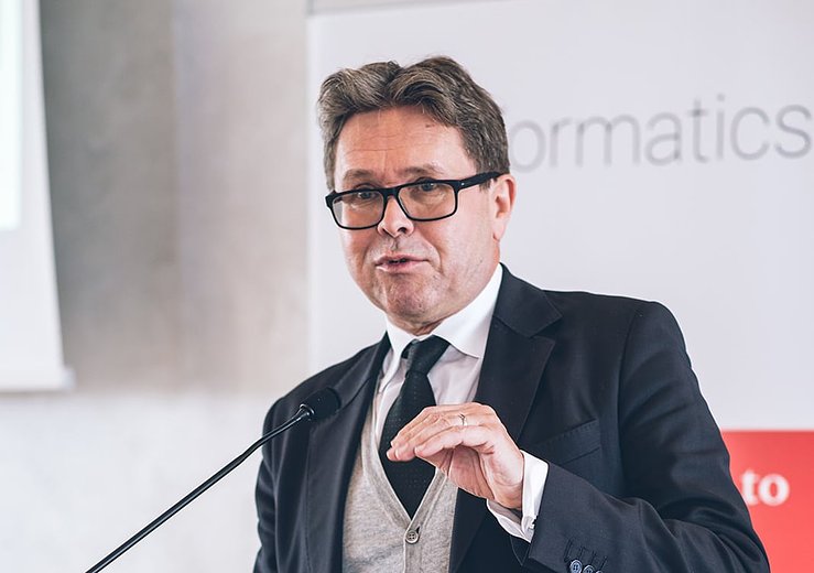 Federal Minister Martin Polaschek (BMBWF). — Picture: Amélie Chapalain / TU Wien Informatics