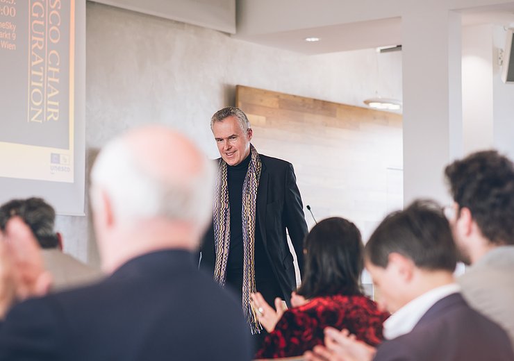 Christoph Thun-Hohenstein, Ambassador and Head of Directorate General for International Cultural Affairs of the Austrian Foreign Ministry. — Picture: Amélie Chapalain / TU Wien Informatics