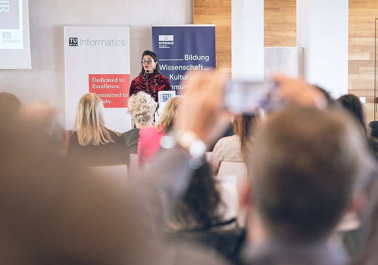 Veronika Kaup-Hasler, Executive Vienna City Councillor for Cultural Affairs and Science. — Picture: Amélie Chapalain / TU Wien Informatics