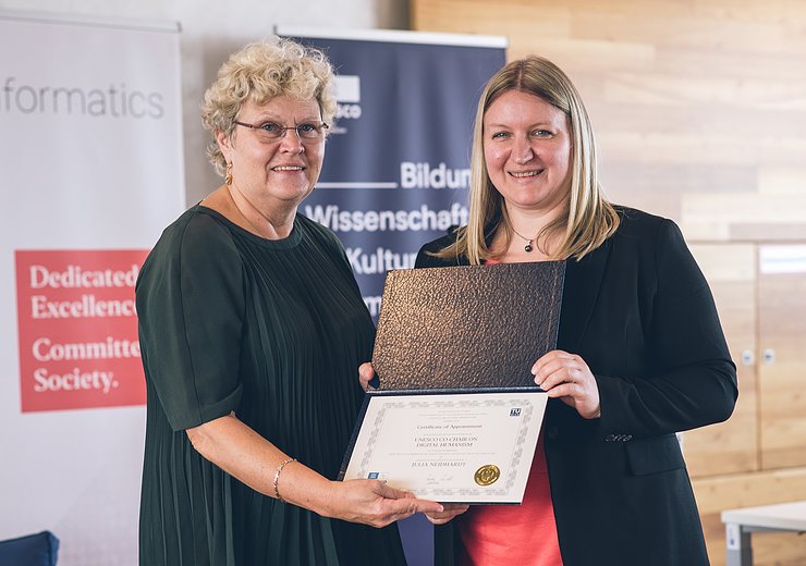 TU Wien Rector and UNESCO Co-Chairholder Julia Neidhardt. — Picture: Amélie Chapalain / TU Wien Informatics