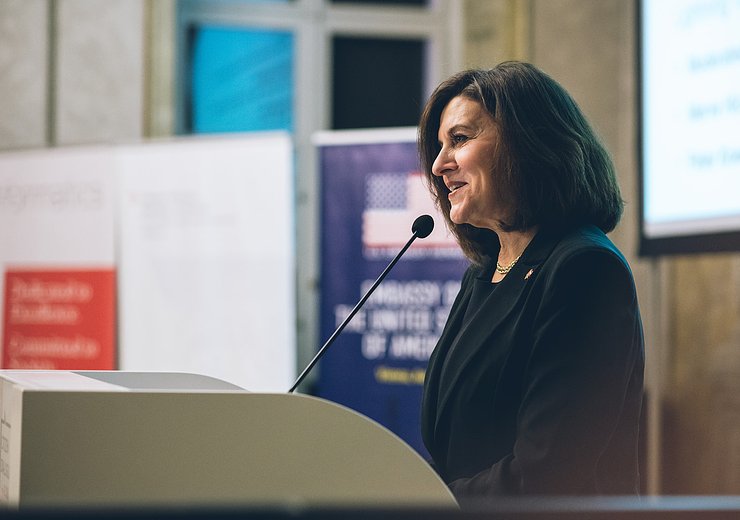 Victoria Reggie Kennedy, U.S. Ambassador in Austria. — Picture: Amélie Chapalain / TU Wien Informatics
