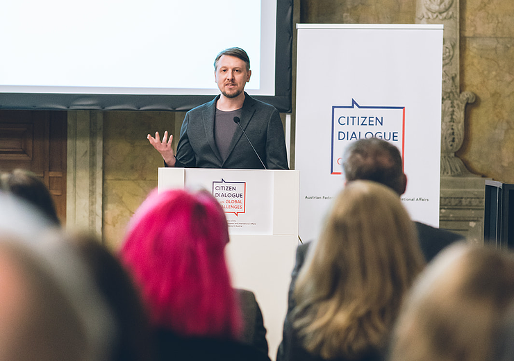 Peter Knees, UNESCO Chair on Digital Humanism, Associate Professor at TU Wien, and AI expert. — Picture: Amélie Chapalain / TU Wien Informatics