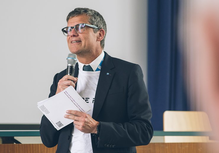 TU Wien Rector Jens Schneider introducing world-leading expert in Robotics Daniela Rus — Picture: Amélie Chapalain / TU Wien Informatics