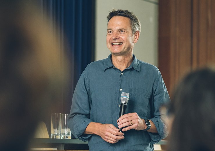 Stefan Szeider guiding us through this year's Gödel Lecture — Picture: Amélie Chapalain / TU Wien Informatics