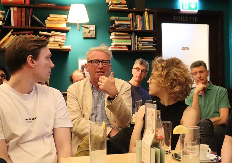 Gottlob's talk sparked lively discussions, not least about ethics in AI — Picture: Andrea Hackl / VCLA