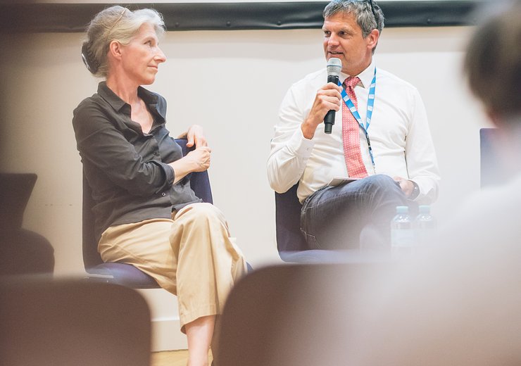 Christiane Wendehorst and Rector Jens Schneider — Picture: Amélie Chapalain / TU Wien Informatics