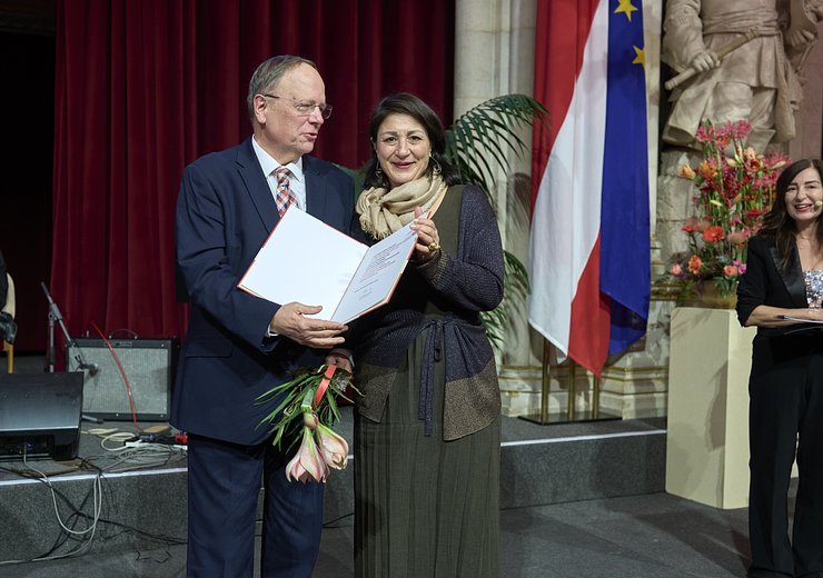 Georg Gottlob and City Councilor Veronica Kaup-Hasler — Picture: Stadt Wien / Markus Wache