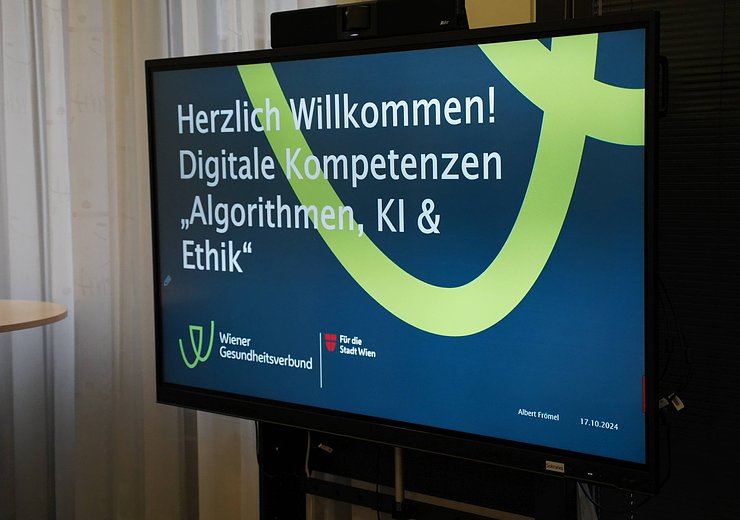 Welcome sign at the event — Picture: Wiener Gesundheitsverbund