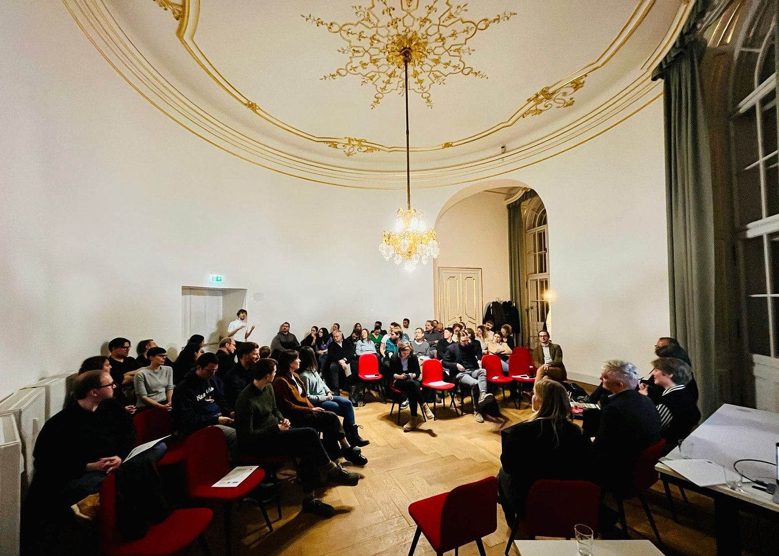 The audience, panelists and moderators