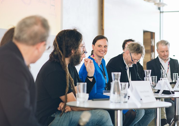 During the panel discussion — Picture: Amélie Chapalain / TU Wien Informatics