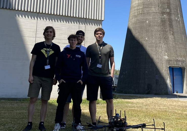 Team flyby fLtR: Leo Pichelbauer, Sebastian Kawicher, Stefan Schmikal, Joel Klimont — Picture: TU Wien