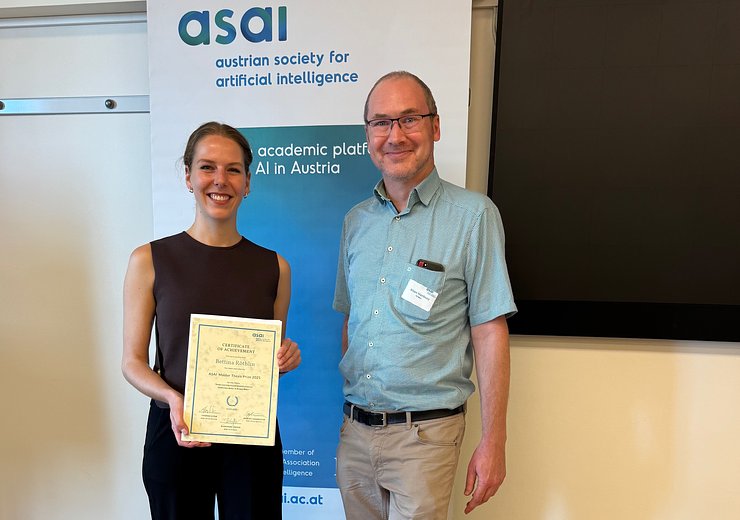 Bettina Röthlin and supervisor Allan Hanbury — Picture: Julia Neidhardt