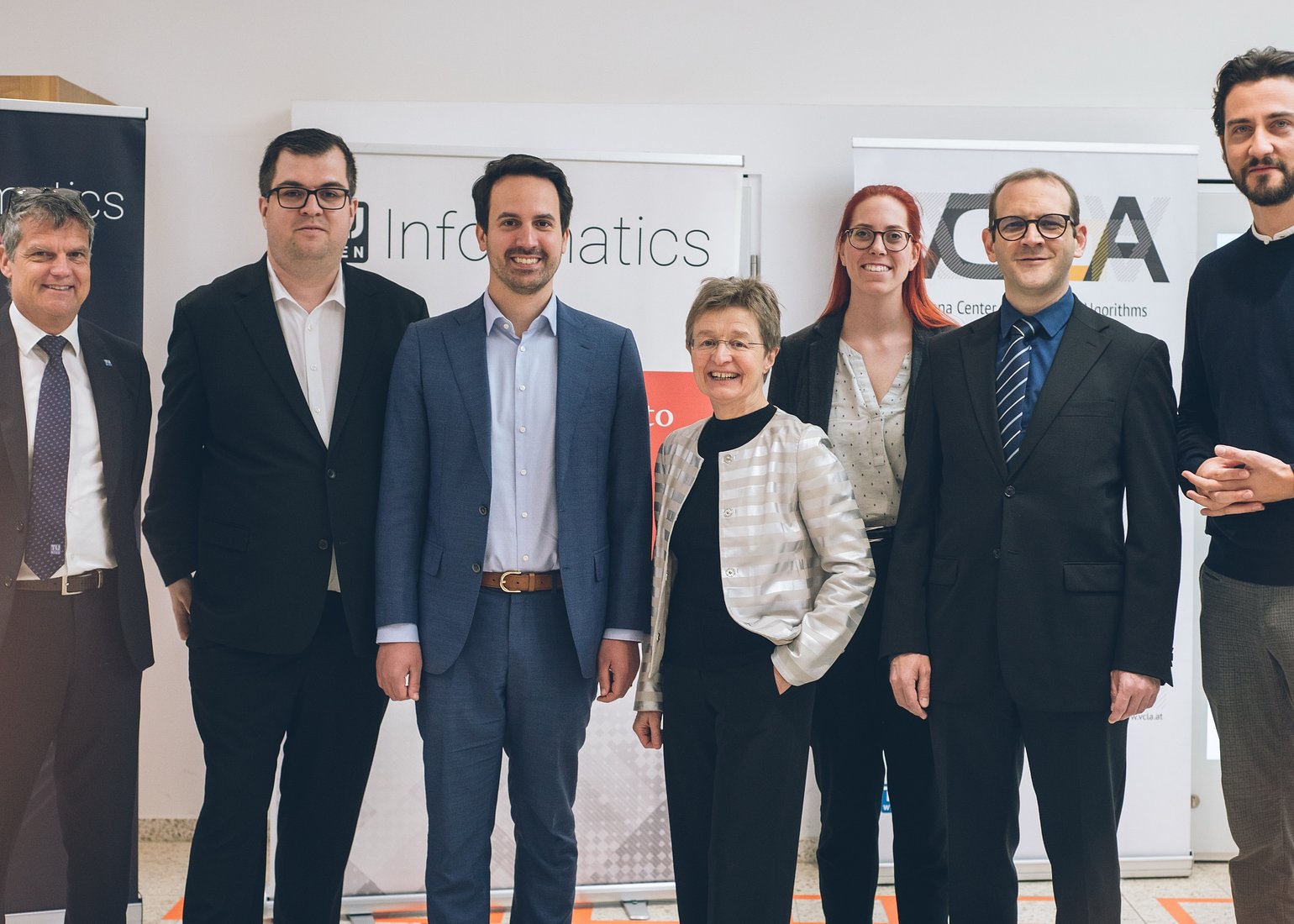 fLtR: Jens Schneider, René Röpke, Christoph Wiederkehr, Gerti Kappel, Martina Landman, Tobias Kohn, and Lukas Lehner