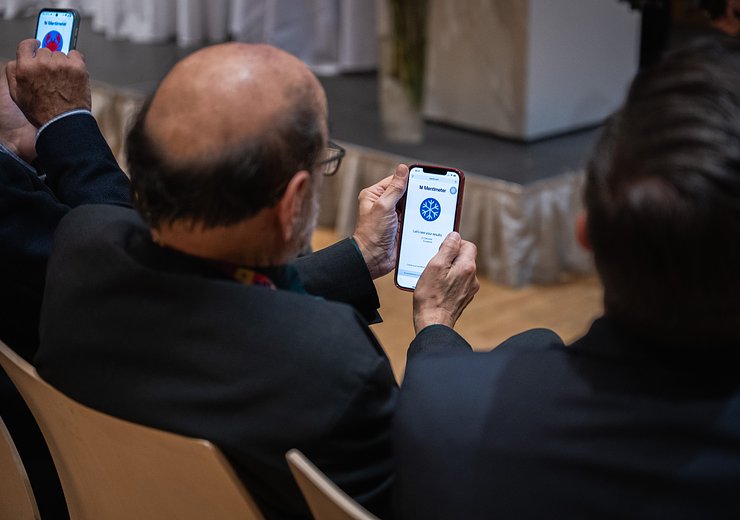 A quiz about Buisness Informatics was also part of the program — Picture: Markus Hollo / TU Wien Informatics