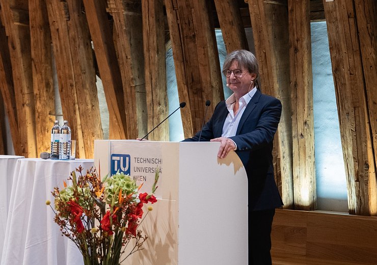 Christian Huemer, moderator for the evening and Professor at TU Wien — Picture: Markus Hollo / TU Wien Informatics