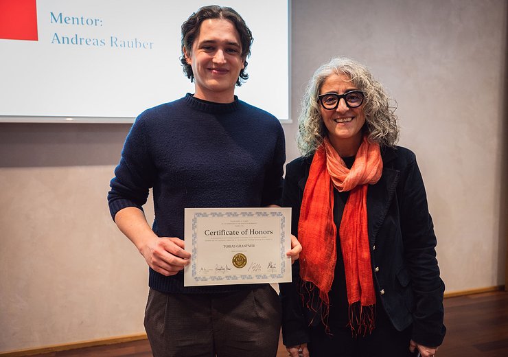 Tobias Grantner and Hilda Tellioglu — Picture: Markus Hollo / TU Wien Informatics