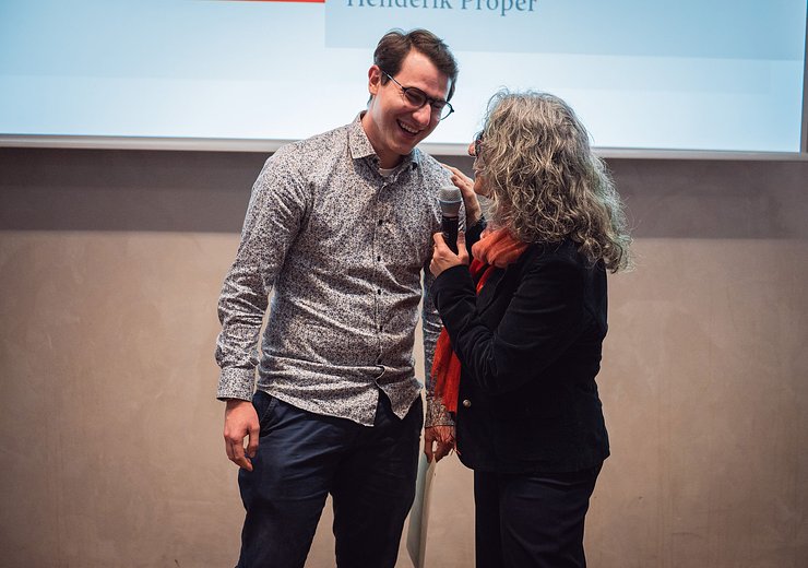 Lorenz Kothmayr and Hilda Tellioglu — Picture: Markus Hollo / TU Wien Informatics