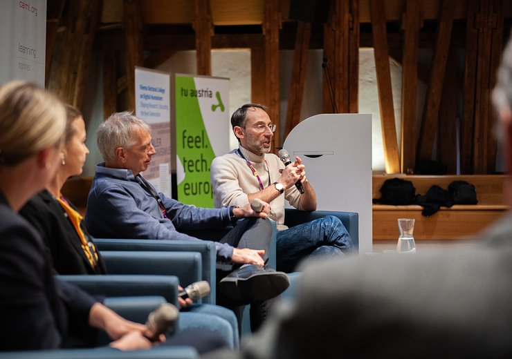 During the Panel Discussion at the end of the first day of the Festival — Picture: Markus Hollo / TU Wien Informatics