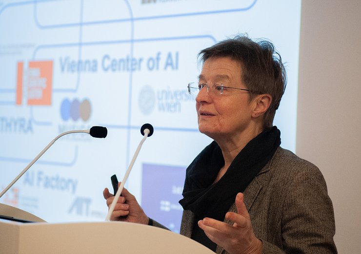 TU Wien Informatics Dean Gerti Kappel, opening the second day of the AI Festival — Picture: Markus Hollo / TU Wien Informatics