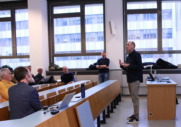 Gerhard Widmer answering questions from the audience after his keynote — Picture: TU Wien Informatics