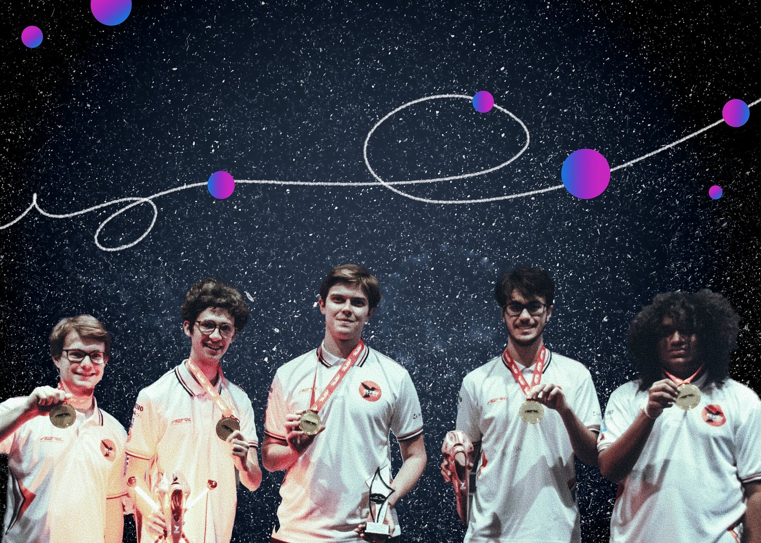 Team FlyBy fLtR: Jakob Buchsteiner, Alexander Lampalzer, Joel Klimont, Akos Papp, Thisas Ranhiru