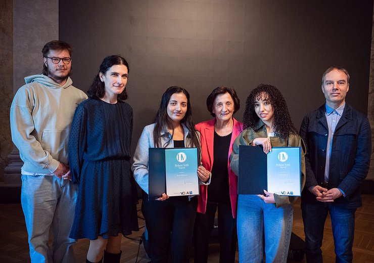 fLtR: Helmut Veith's son, Laura Kovács, Helmut Veith's mother, Rasmi Bhattarai, Ghada Ahmed, and Georg Weissenbacher — Picture: Markus Hecher, Matthias Heisler, Amélie Chapalain / TU Wien Informatics